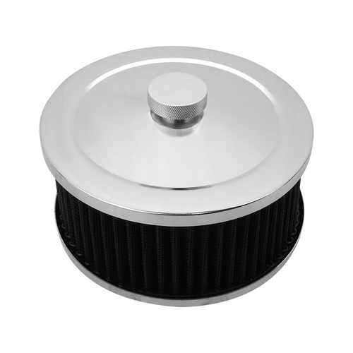 Proflow Air Filter Assembly Round 6in. x 3in, Chrome