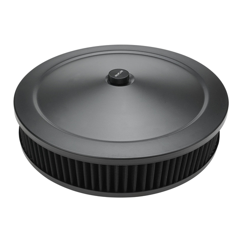 Proflow Air Filter Assembly Round 14in. x 4in, Black, Recessed Base,, Each