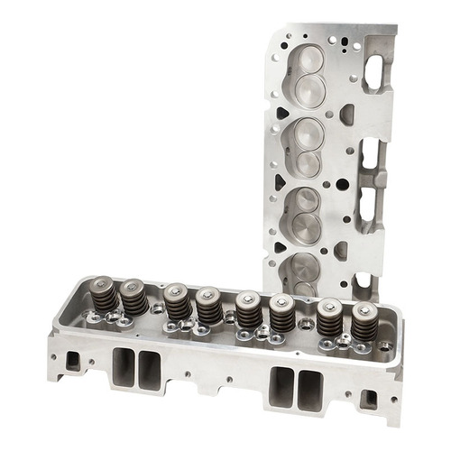 Proflow Cylinder Heads, AirMax 195, 520HP, SB Chev, Aluminium, Assembled, Studs & G/Plates, 72cc Chamber, Angle Plug, 195cc Intake Runner, Pair