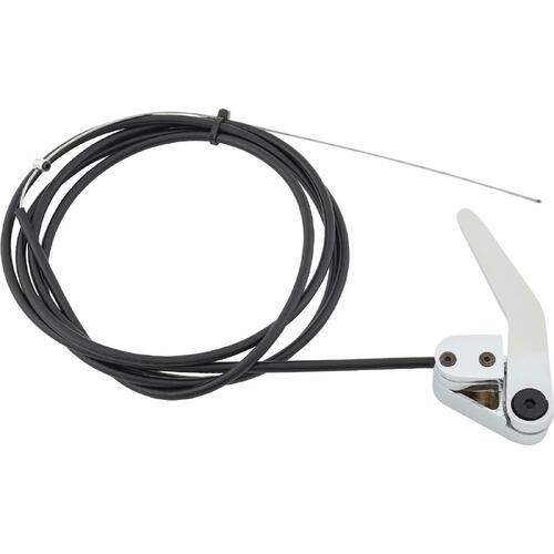 Proflow Universal Bear Jaw Door Latch Release, Boot Release, Chrome Handle with Cable Kit