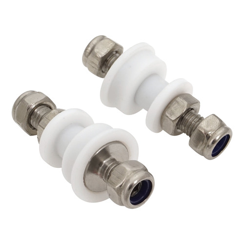 Proflow Electrical Bulkhead Connectors, Stainless Steel, PTFE, 25A Max, Pair