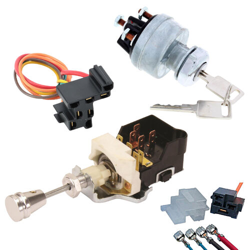 Proflow Universal Ignition Switch Kit, Headlight Switch and 3 way Ignition Start, Kit