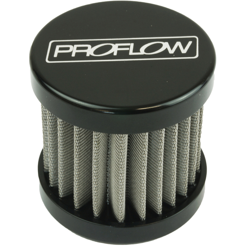 Proflow Oil Breather Filter Billet -06AN Female thread, Black