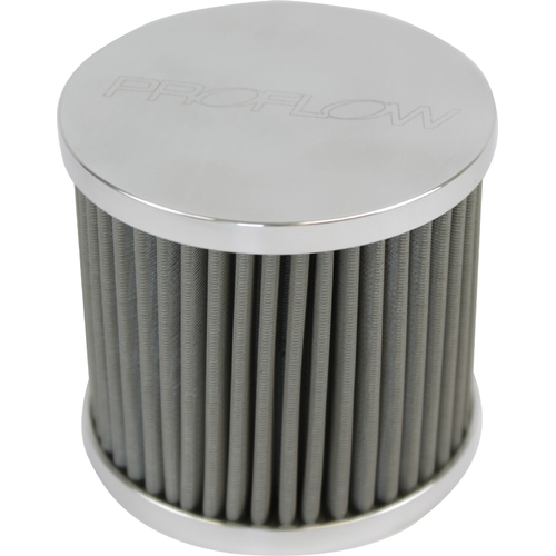 Proflow Oil Breather Filter Billet -08AN Female thread, Polished