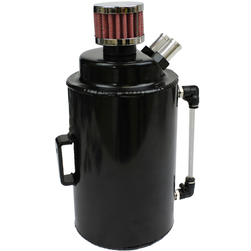 Proflow Oil Breather Catch Tank 850mL w/Breather, Black