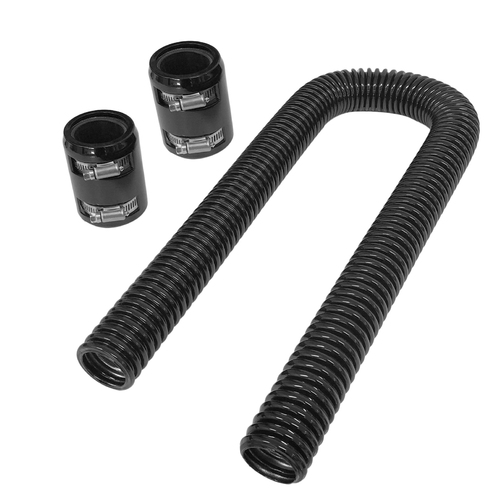 Proflow Radiator Hose Flexible, Stainless Steel Black Kit, .24in. Length