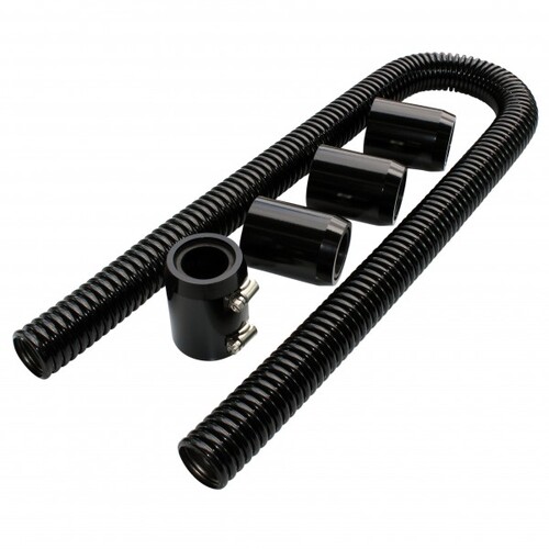 Proflow Radiator Hose Flexible, Stainless Steel Black Kit, .48in. Length