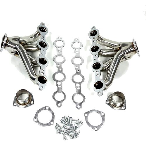 Proflow LS Exhaust Headers, Tight-Fit 1-5/8'' Block Huggers, Chevrolet Holden LS1 LS2 Centre Outlet, Stainless Steel, Set