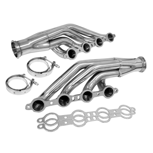 Proflow Exhaust Stainless Steel Turbo Headers LS1 LS2 Chev For Holden 1 7/8in. Primary, Turbo V Band Flange, V Bands Included