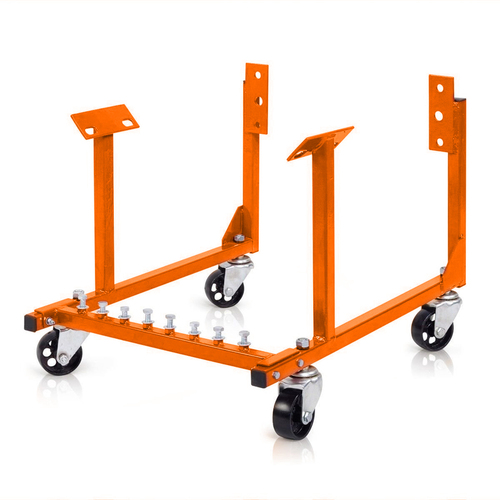 Proflow Engine Dolly, Steel, Orange Powder Coat, Wheels Included, For Chevrolet V8, LT1 Engine's, Each