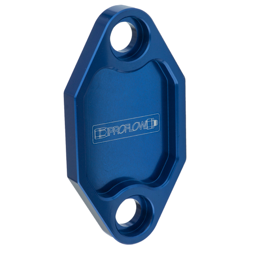 Proflow Fuel Pump Block-Off Plate, Aluminium, Blue Anodised, For Holden 253 308, Each