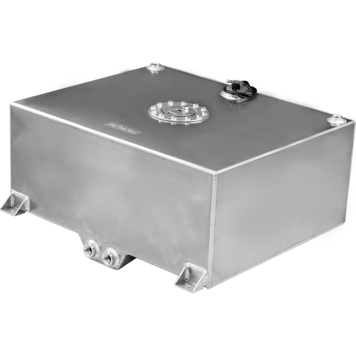 Proflow Fuel Cell, Tank, Sumped, 20Gal (76L), Aluminium, Natural 620 x 510 x 260mm, With Sender Two -10 AN Female Outlets