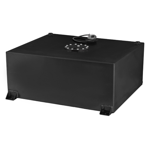 Proflow Fuel Cell, Tank, 20g, 78L, Aluminium, Flat Bottom Black 620 x 510 x 260mm, With Sender Two -10 AN Female Outlets, Each