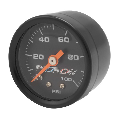 Proflow Fuel Pressure Gauge 0-100PSI Black body/Black Face