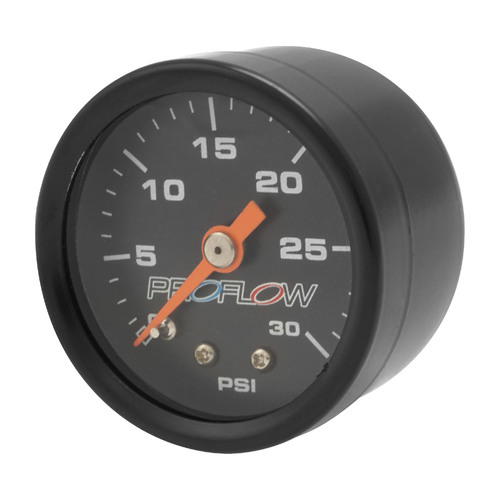 Proflow Fuel Pressure Gauge 0-30PSI Black body/Black Face