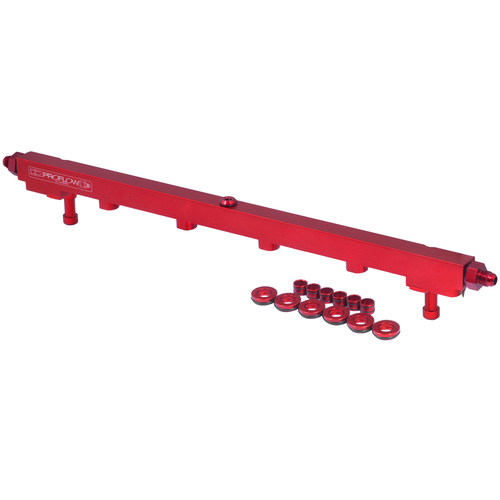 Proflow Fuel Rails Kit, Billet Aluminium, Red Anodised, For Nissan RB25