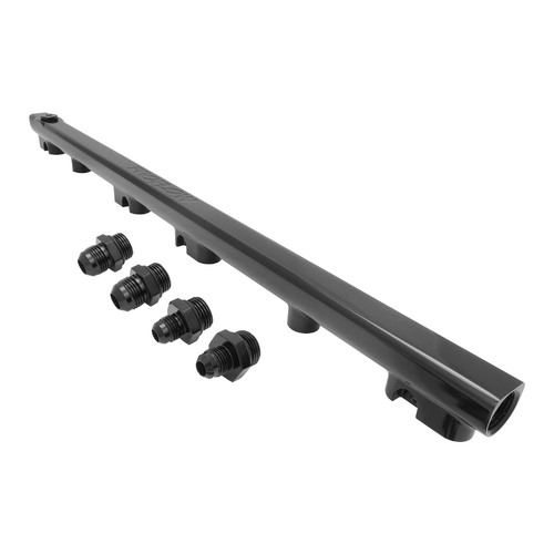 Proflow Fuel Rail Kit, For Nissan & Holden RB30, -08AN ORB Ports, Billet Aluminium, Black Anodised