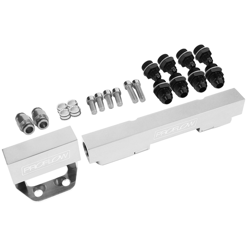 Proflow Fuel Rails Kit, Billet Aluminium, Chrome, For Mazda Rotary Series 4&5