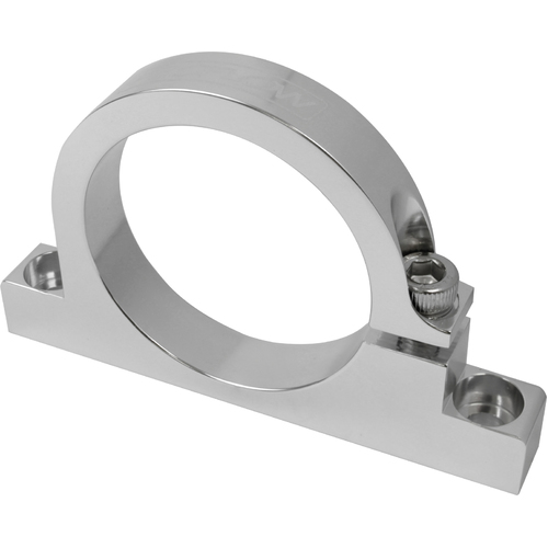 Proflow Fuel Filter Brackets Single 50mm hole, Aluminium, Silver Anodised