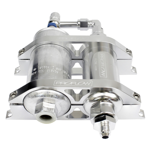 Proflow Billet Bracket Kit, Black, Complete With PFEFS11300 Pump, Fuel Filter, AN10 & AN06 Adaptors