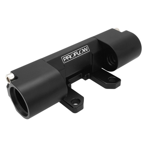 Proflow E85 Flex Fuel Sensor Adapter, Dual Channel, -10AN ORB, Billet Aluminium, Black