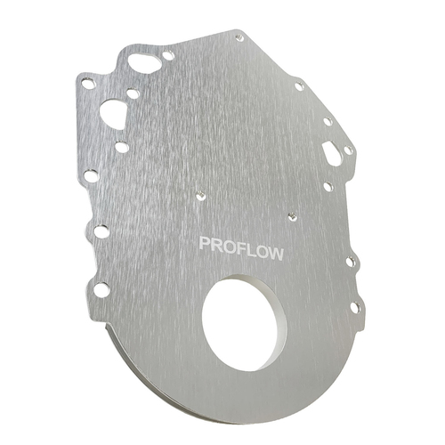 Proflow Timing Cover, 1-Piece, Billet Aluminium Anodised Silver, For Ford, 302, 351C, Each