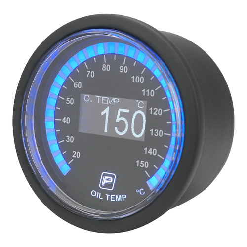 Proflow Pro Series Digital, Electrical Oil Temperature Gauge, 52mm, 20-150 C, w/Sensor, LED Backlight