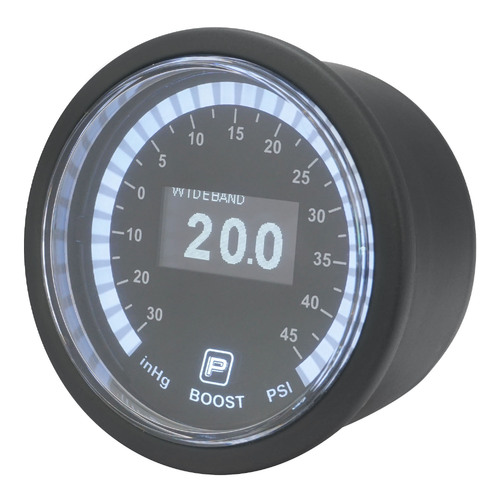 Proflow Pro Series Digital, Electrical Dual Boost & Air/Fuel Ratio Gauge, 52mm, PSI, w/ Sensor, LED Backlight