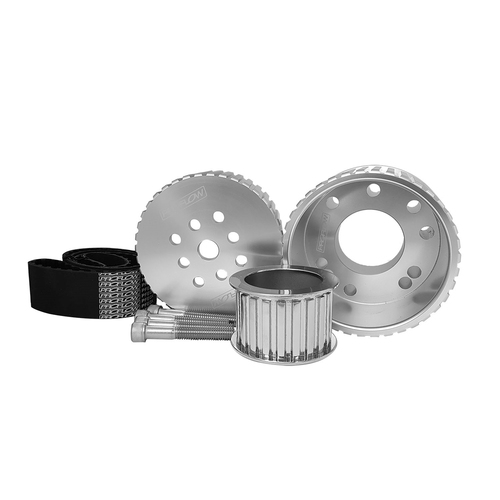 Proflow Gilmer Belt Drive Kit, For BB Ford 429/460, Billet Aluminium, Silver Anodised