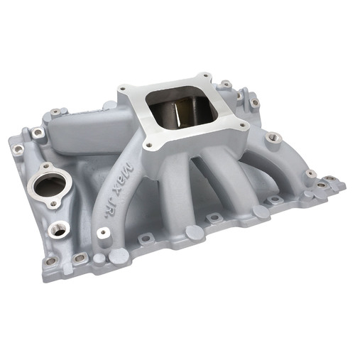 Proflow Intake Manifold, MaxJr, Single Plane, Square Bore, Aluminium, Silver, For Holden, Commodore V8, VN Heads 253, 304, 308