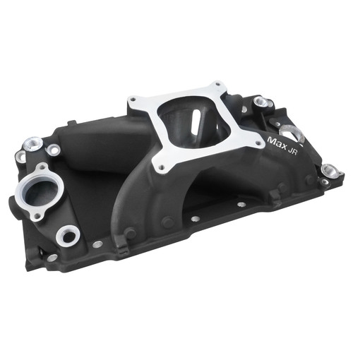 Proflow Intake Manifold, Max Jr. Single Plane, Aluminium, Black Oval Port, For Chevrolet, Big Block, Each