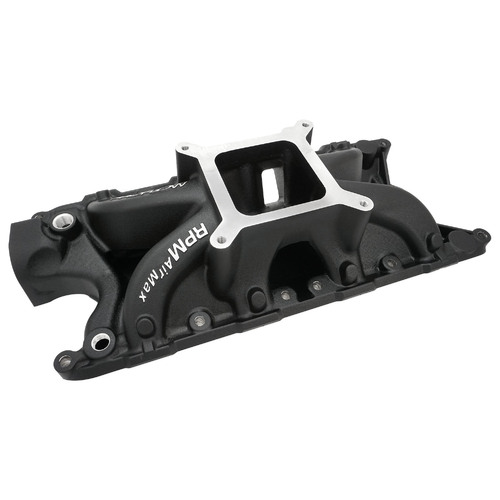 Proflow Intake Manifold, Max Jr, Single Plane, Aluminium, Black, Square Bore, SB For Ford, 289, 302W