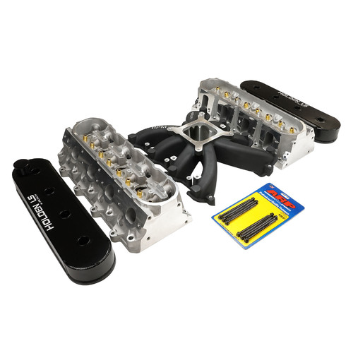 Proflow Cylinder Head Kit, Holden Chevrolet LS3, L98 Heads Bare SuperMax 276 CNC & Intake Kit, Manifold, RPM AirMax Single Plane Black Aluminium, Kit