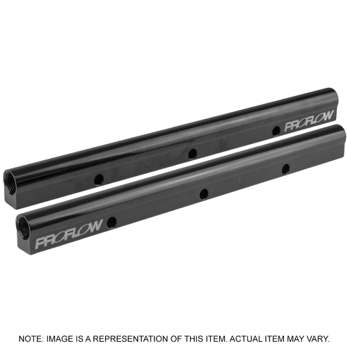 Proflow SuperMax Fuel Rail Kit, Black Aluminium, SB For Ford Fabricated Intake manifold # 64243