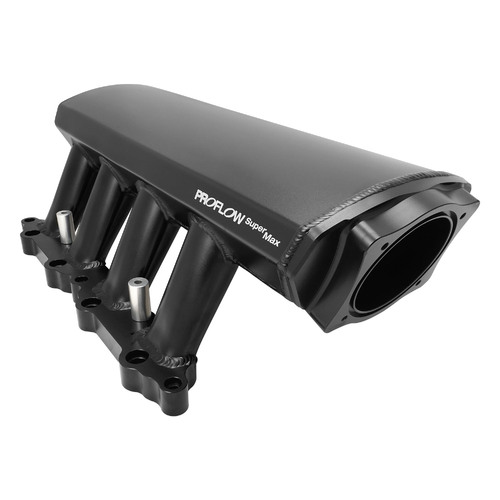 Proflow SuperMax EFI Intake Manifold With Fuel Rails, Fabricated, Black, 102mm Throttle Body, For Ford Mustang, 5.0L Coyote, Each