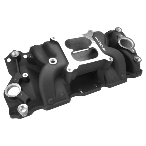 Proflow Intake Manifold, AirMax, Aluminium, Black Square Bore, For Chevrolet, Small Block