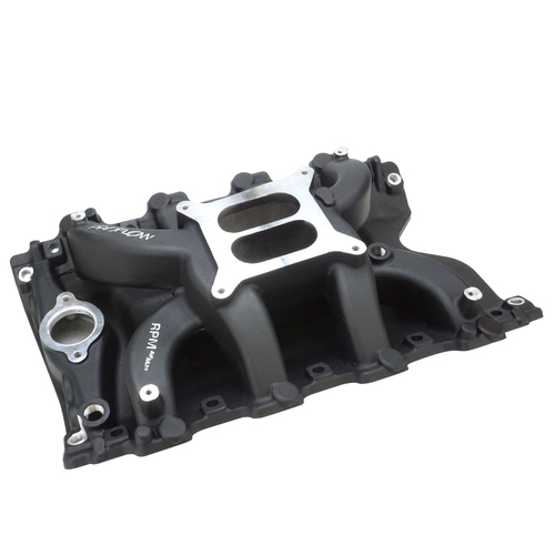 Proflow Intake Manifold, AirMax, Dual Plane, For Holden Commodore V8, VN Heads 253, 304, 308, Aluminium, Black, Square Bore