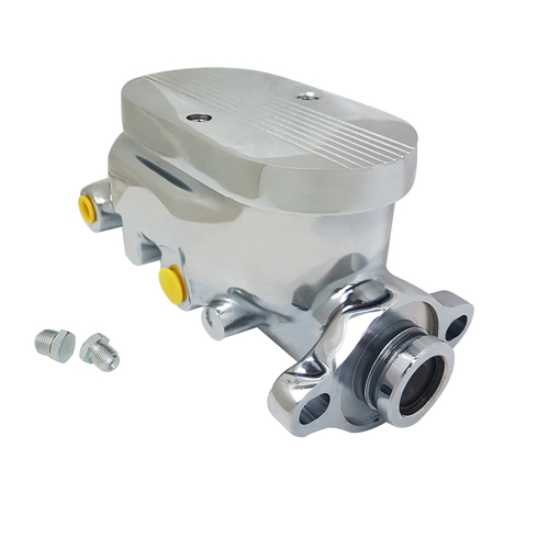 Proflow Master Cylinder, Universal GM, Flat Top Aluminium, Polished, 1.00 in. Bore, Dual Bowl, Ports Both side, Each