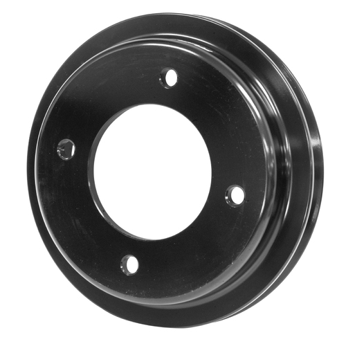 Proflow Crank Pump Pulley, V-Belt, 1-Groove, Aluminum Black For Holden V8 253, 308 Red Motor