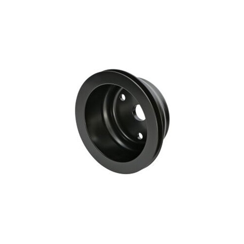 Proflow Pulley, V-Belt Crankshaft SB Chev Long Water Pump 1-Groove, Black Aluminium