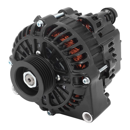 Proflow Alternator Power Spark, 140 Amp, For Holden Commodore LS VT, VX, VY, Internal Regulator, Black Serpentine Pulley, Each