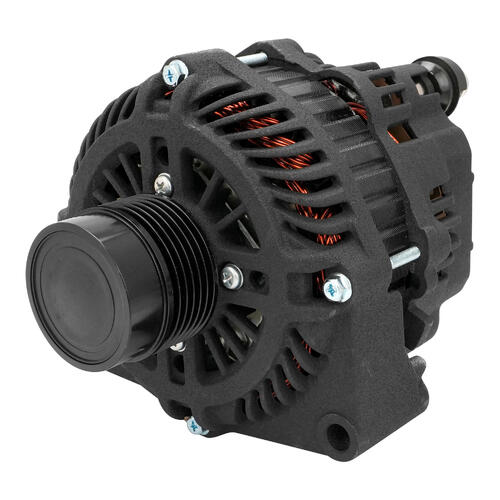 Proflow Alternator Power Spark, 140 Amp, For Holden Commodore LS 6.0 VE/VF, Internal Regulator, Black, Serpentine Pulley,