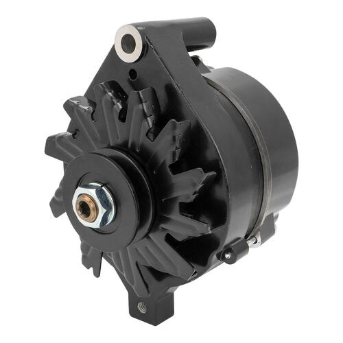 Proflow Alternator Power Spark, 100 Amp, 1G External Regulator, Black Powder Coat, V-Belt, For Ford, Falcon, Each