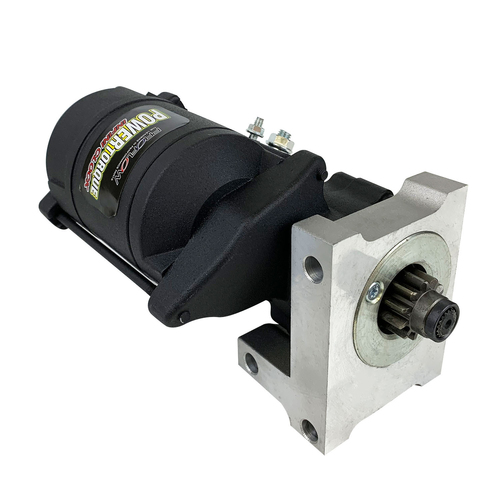 Proflow Starter Motor Power Torque Mini Black Wrinkle, For Chevrolet V8, 1.4Kw, Staggered Mount, 168 Tooth Flywheel