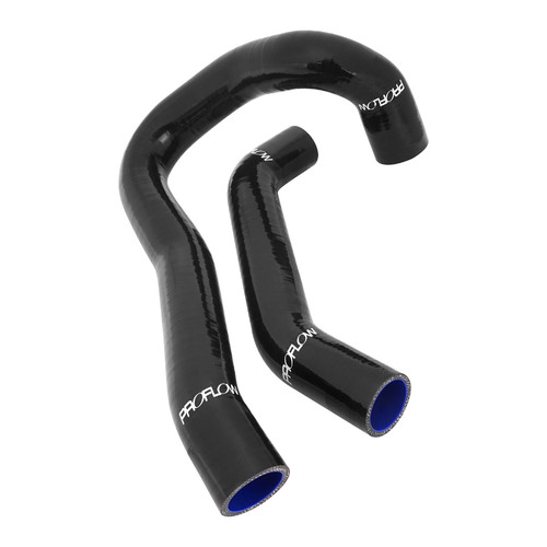 Proflow Radiator Hose Kit, Silicone, Black, For Holden Commodore VL 6 Cyl RB30 Turbo, Non Turbo, Pair