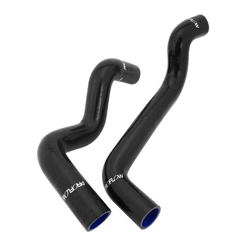 Proflow Radiator Hose Kit, Silicone, Black, For Holden Commodore VL 304 V8  Carburetted, Pair