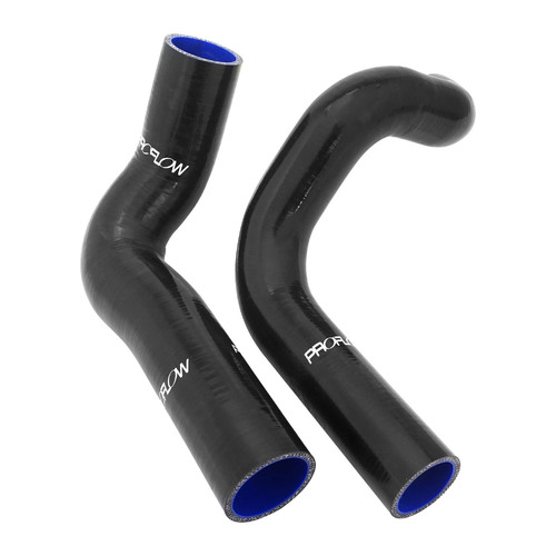 Proflow Radiator Hose Kit, Silicone, Black, For Ford XW XWGT ZC 351 Windsor, LH Inlet Water Pump, Kit