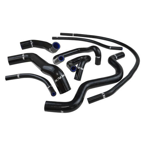 Proflow Radiator Hose Kit, Silicone, For Ford Falcon BA-FG, 6 Cyl Barra 4.0L, XR6 Turbo, Black, 5mm Wall, Kit