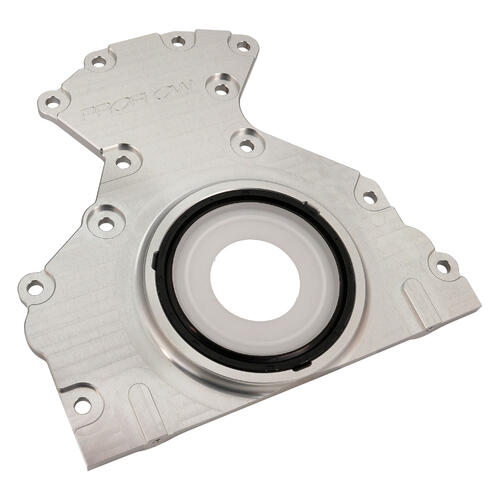 Proflow Rear Main Cover, For GM/Chev Performance LSX Block Only + Warlord LSX, With Seals, Billet Aluminium, Raw, Each