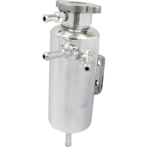 Proflow Radiator Overflow Tank, Universal Aluminium, 60mm Diameter, 200mm Height, Polished